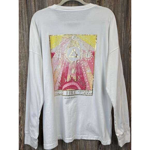 Spiritual Gangster Graphic T-Shirt XL "Fire Within Me" Mystical Zodiac Celestial - Picture 4 of 14